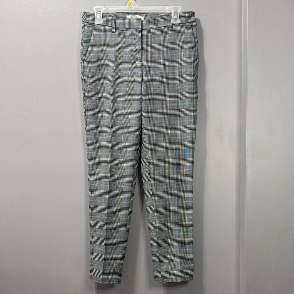 Cleo Christy Plaid Slim Ankle Pant